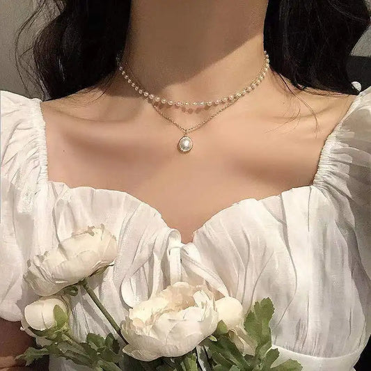 Y2K Purple Crystal Heart Pendant Necklace for Women
