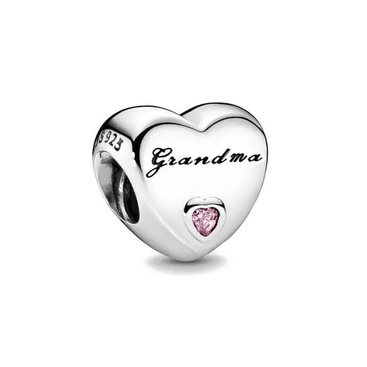 Spring Pink Series 925 Sterling Silver Multi Shapes Enamel Dangle Pendant