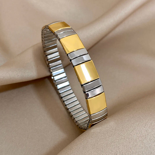 AENSOA Simple Elastic Stainless Steel Bracelet