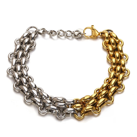 AENSOA Thick Chain Stainless Steel Bracelet