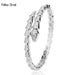 FOLLOW 925 Sterling Silver Snake Bone Full Moissanite Bracelet