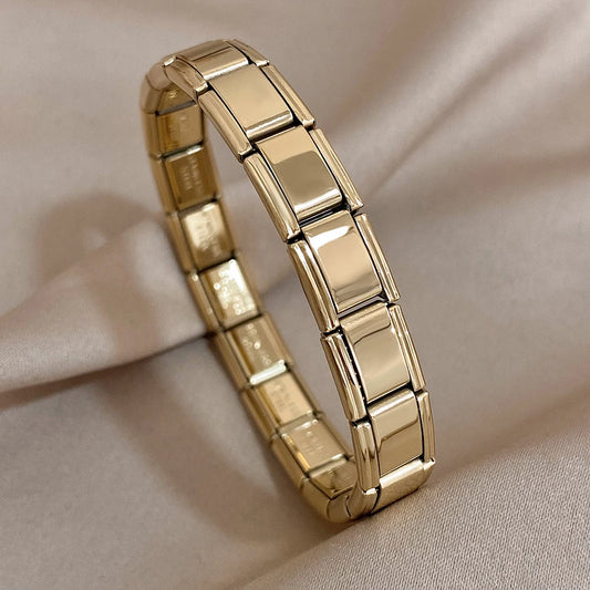 AENSOA Chunky Gold Color Stainless Steel Bracelet