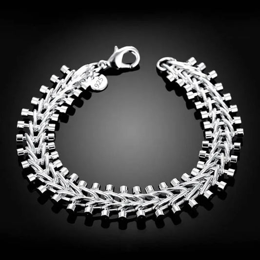 ALIZERO 925 Sterling Silver Noble Nice Chain Solid Bracelet