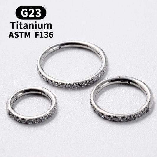 UHERA 18G/16G G23 F136 Titanium Round Earrings and Nose Ring Piercing
