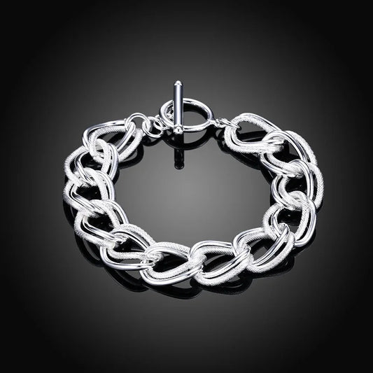 ALIZERO 925 Sterling Silver Noble Nice Chain Solid Bracelet