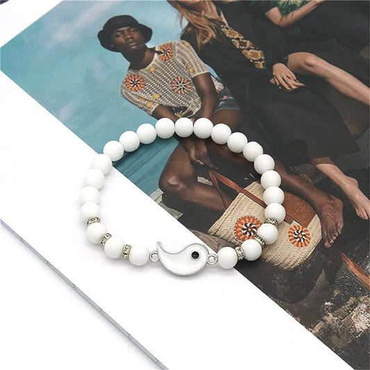 Best Friend 2 Matching Yin Yang Adjustable Cord Bracelets