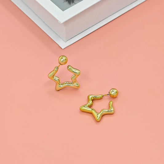 Fashionable C-Shaped Earrings with Unique Design