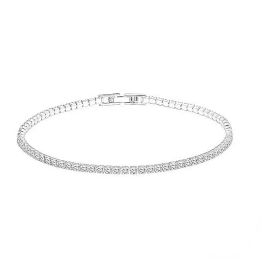 ANDARA Pure 925 Silver Jewelry 18CM Tennis Bracelet