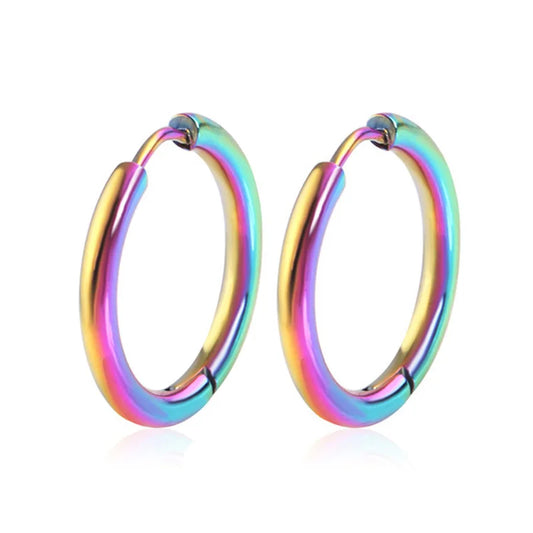SMYXY UNISEX Stainless Steel Small Hoop Earrings