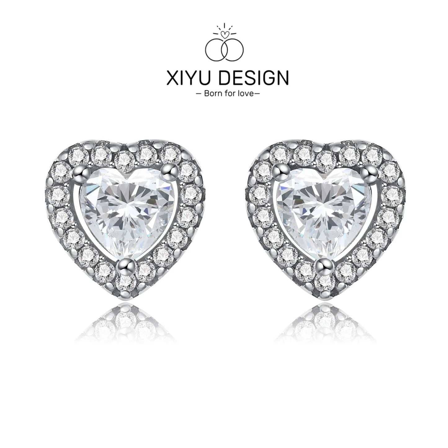 XIYU DESIGN 925 Sterling Silver Multi Shapes Ring Earrings Necklace