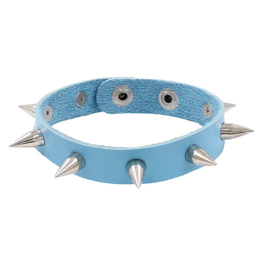 Fashion Spike Punk Faux Leather Bracelet