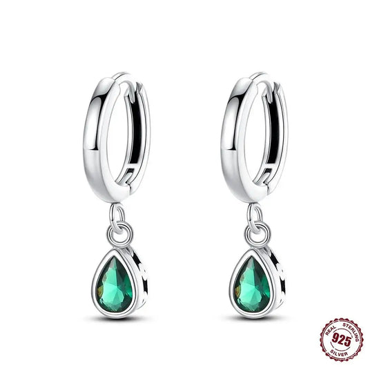 PANPOKI S925 Sterling Silver Hot Style Cherries Drop Earrings for Women