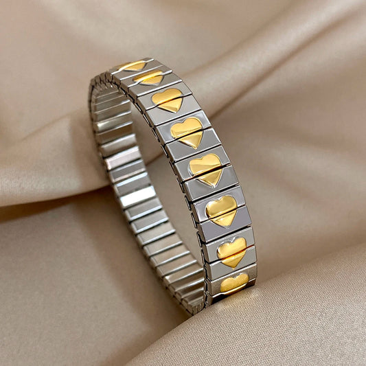 AENSOA Simple Elastic Stainless Steel Bracelet