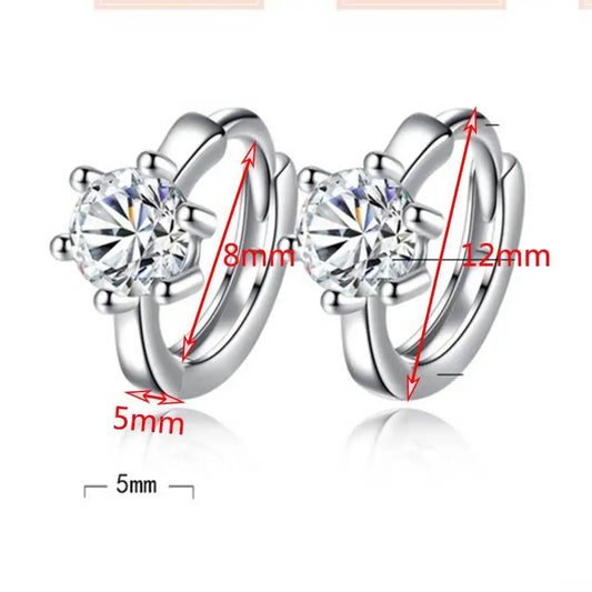 Korean Fashion Round Crystal Earrings