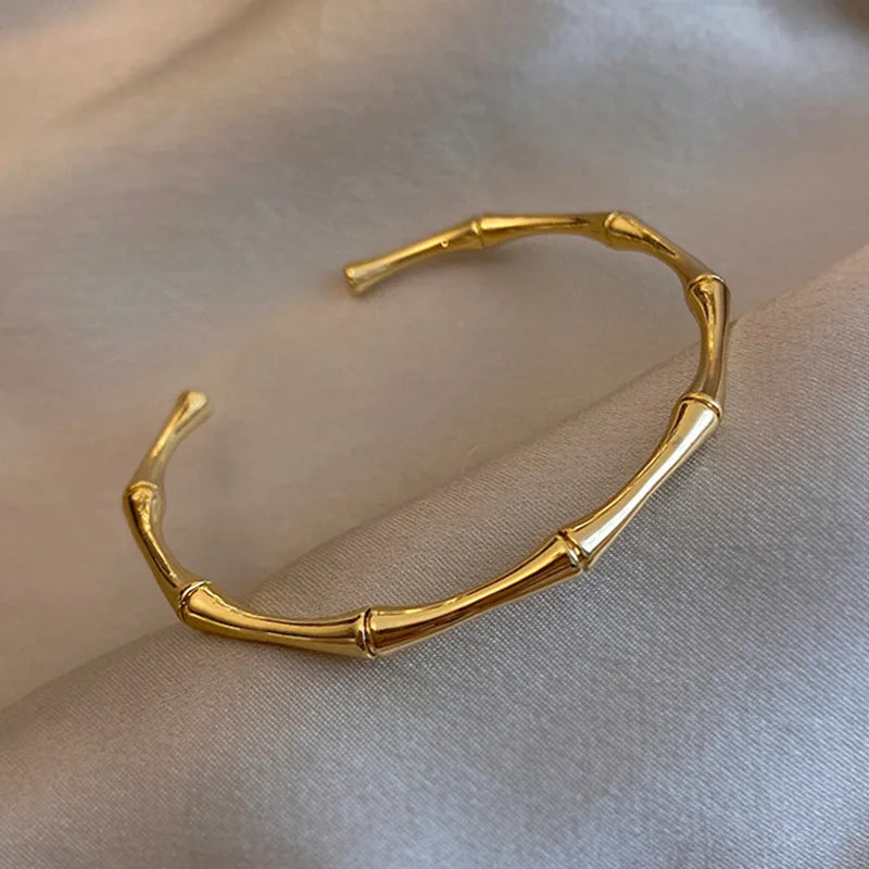 1Pc Titanium Steel Stainless Steel Gold Plated Bracelet for Women