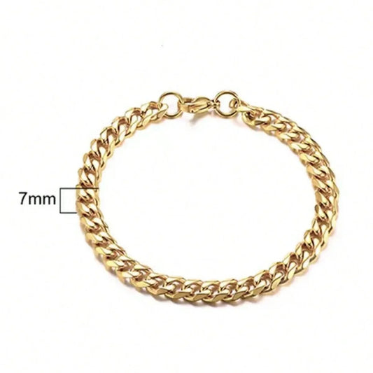 18K Gold Plated Stainless Steel Chain Bracelet