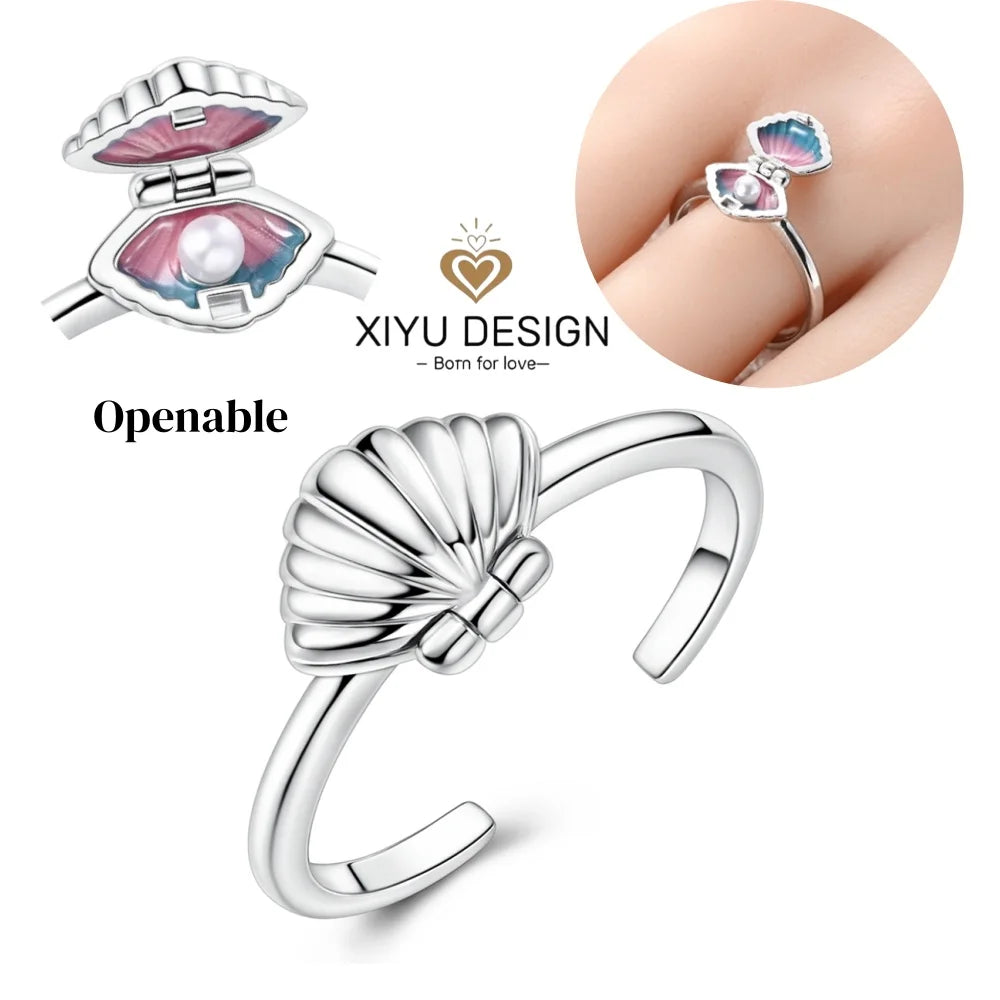 XIYU DESIGN 925 Sterling Silver Multi Shapes Ring Earrings Necklace