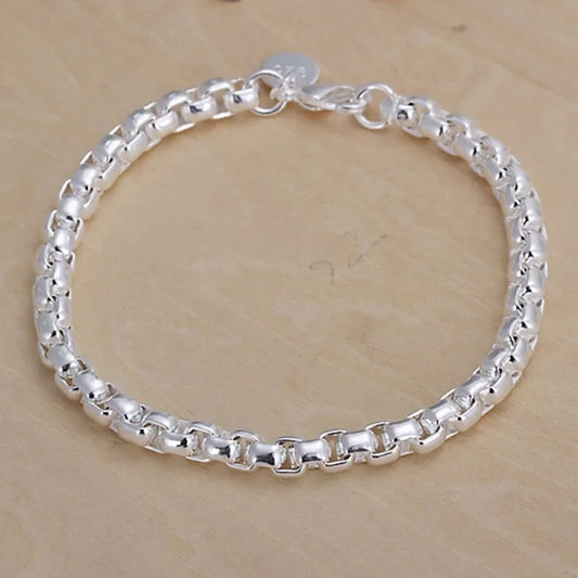 ALIZERO 925 Sterling Silver Noble Nice Chain Solid Bracelet
