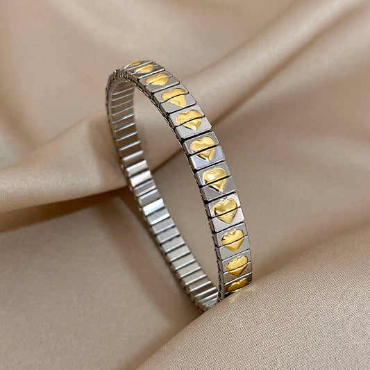 AENSOA Simple Elastic Stainless Steel Bracelet