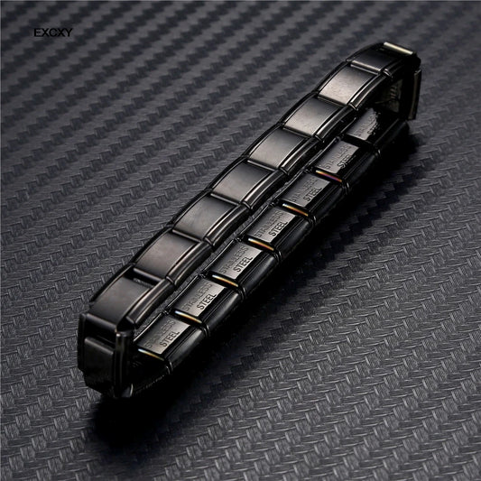 EXCXY 9MM Width Italian Elastic Charm Bracelet