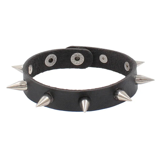 Fashion Spike Punk Faux Leather Bracelet
